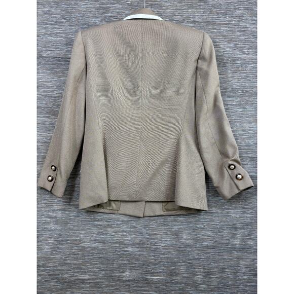 Kasper Blazer Jacket Womens Sz 8 Brown Single Breasted 3 Buttons Casual Career - Picture 2 of 7